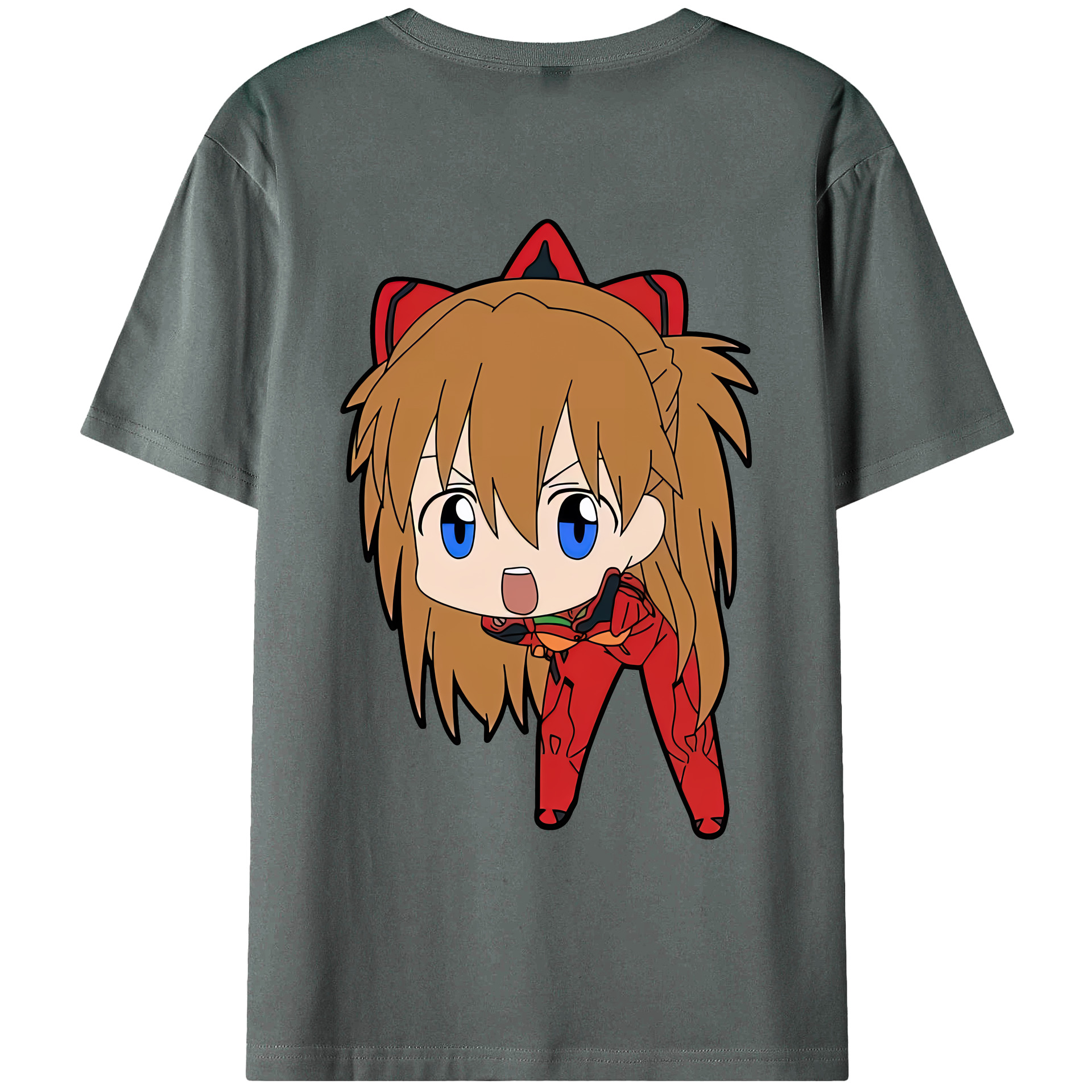 （画像用） EVA 新世紀エヴァンゲリオン 綿100％ メンズ半袖Tシャツ（バックプリント） 通気性